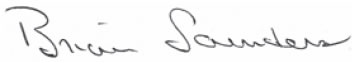 Brian Saunders' Signature