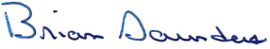 Signature de Brian Saunders