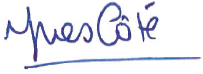 Signature de Yves Côté